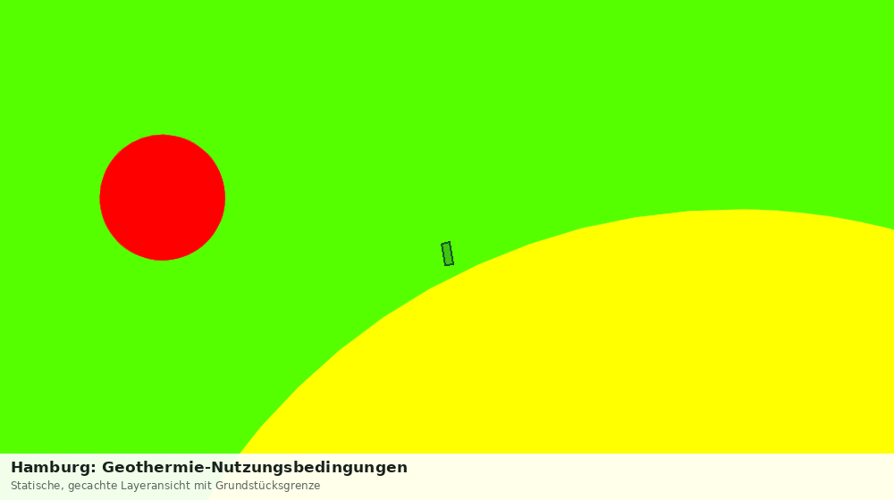 Statische Kartenansicht: Hamburg: Geothermie-Nutzungsbedingungen