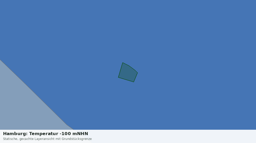 Statische Kartenansicht: Hamburg: Temperatur -100 mNHN