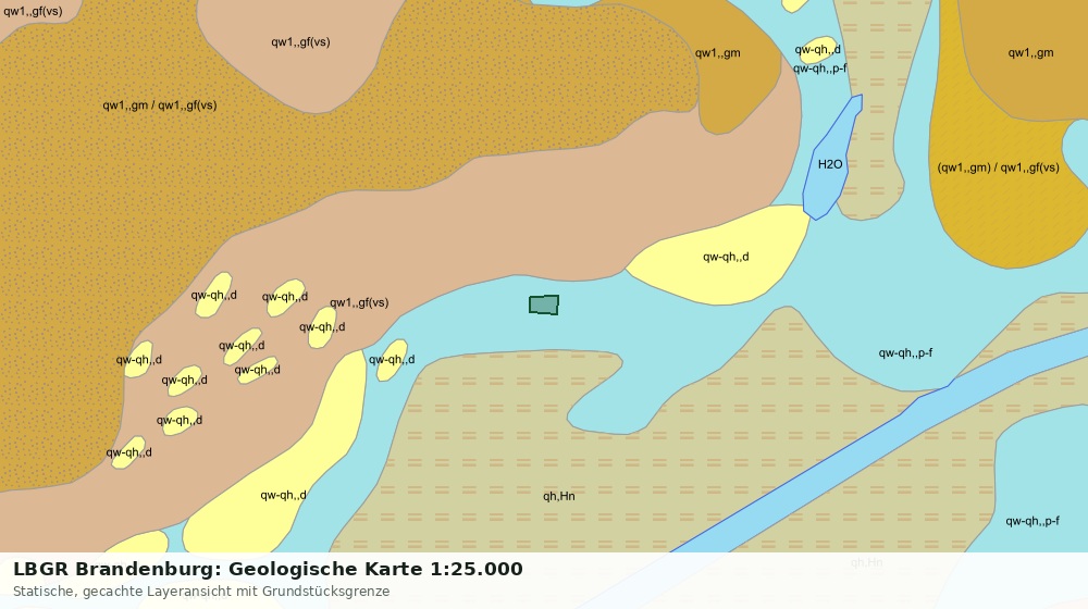 Statische Kartenansicht: LBGR Brandenburg: Geologische Karte 1:25.000