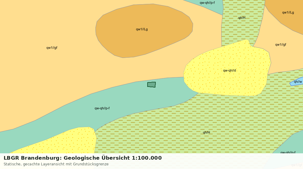 Statische Kartenansicht: LBGR Brandenburg: Geologische Übersicht 1:100.000