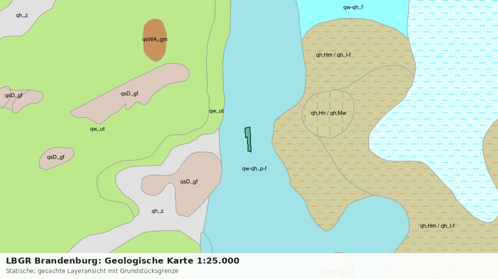 Statische Kartenansicht: LBGR Brandenburg: Geologische Karte 1:25.000