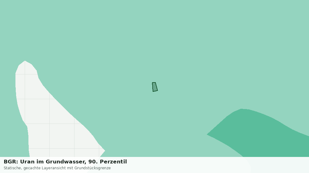 Statische Kartenansicht: BGR: Uran im Grundwasser, 90. Perzentil