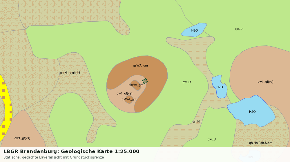 Statische Kartenansicht: LBGR Brandenburg: Geologische Karte 1:25.000