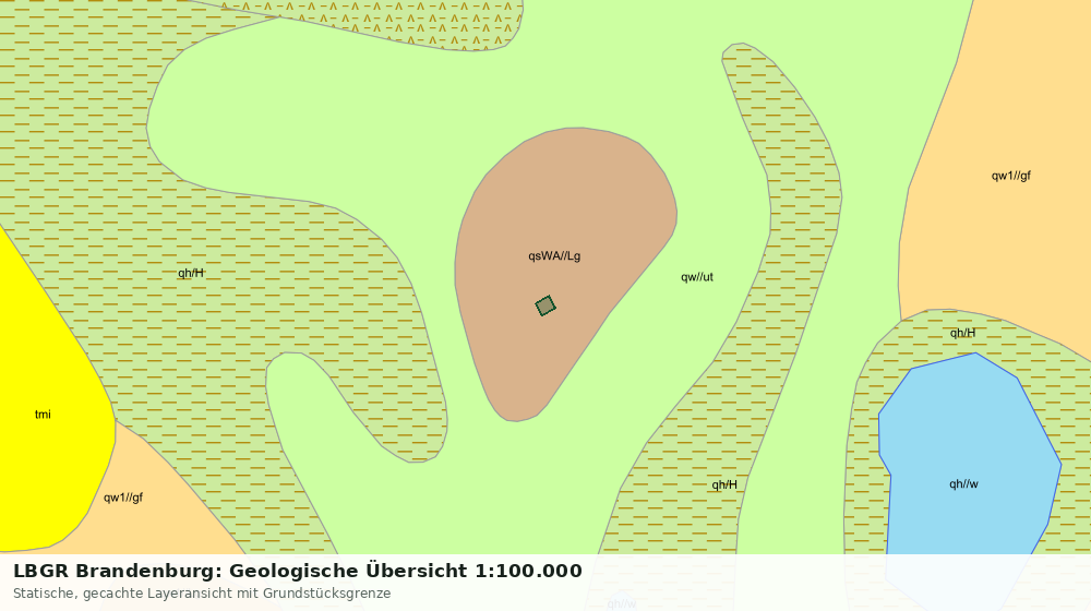 Statische Kartenansicht: LBGR Brandenburg: Geologische Übersicht 1:100.000