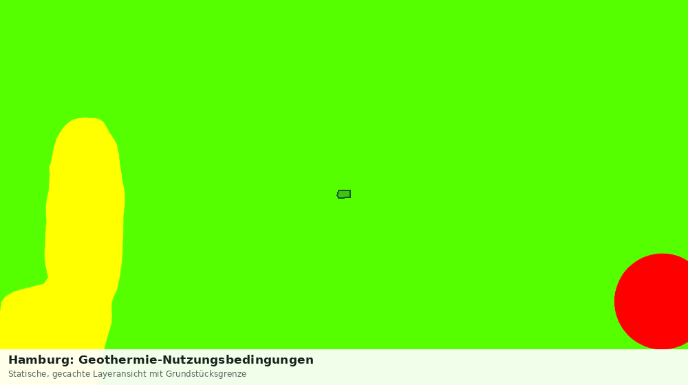 Statische Kartenansicht: Hamburg: Geothermie-Nutzungsbedingungen