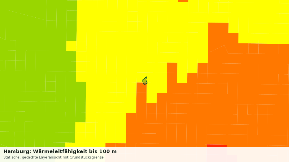 Statische Kartenansicht: Hamburg: Wärmeleitfähigkeit bis 100 m