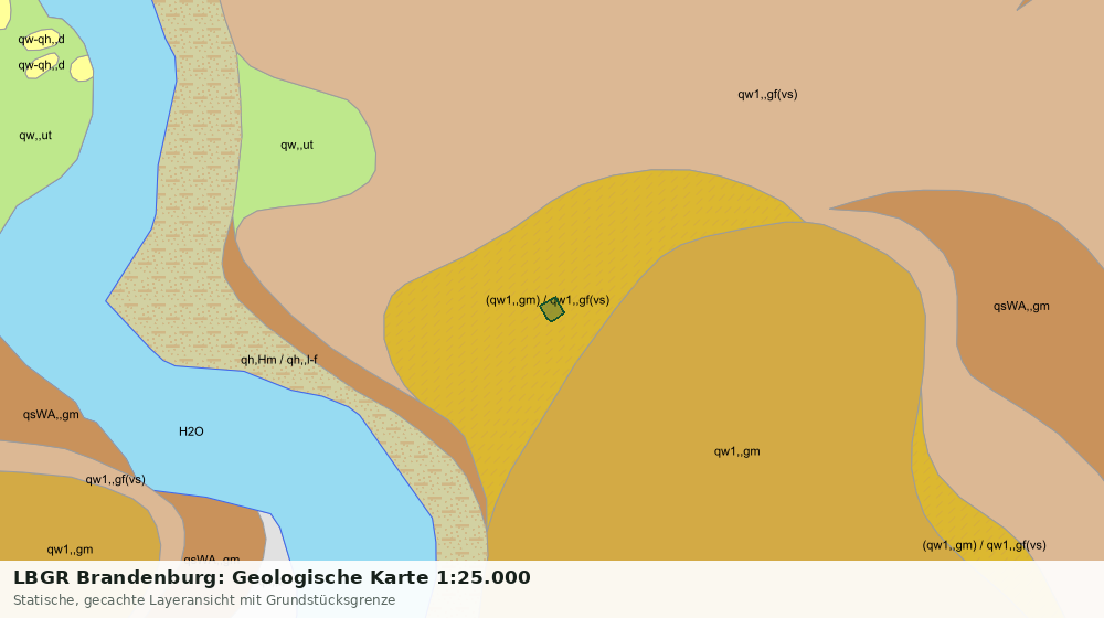 Statische Kartenansicht: LBGR Brandenburg: Geologische Karte 1:25.000