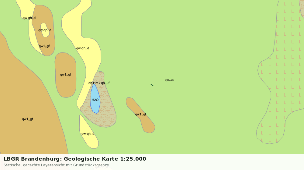 Statische Kartenansicht: LBGR Brandenburg: Geologische Karte 1:25.000