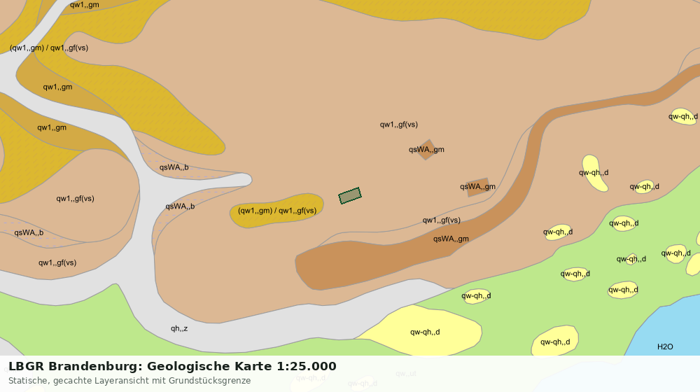 Statische Kartenansicht: LBGR Brandenburg: Geologische Karte 1:25.000
