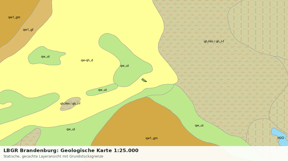 Statische Kartenansicht: LBGR Brandenburg: Geologische Karte 1:25.000