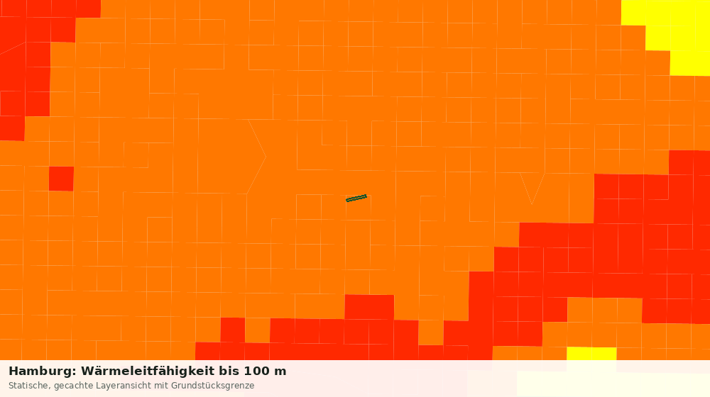 Statische Kartenansicht: Hamburg: Wärmeleitfähigkeit bis 100 m
