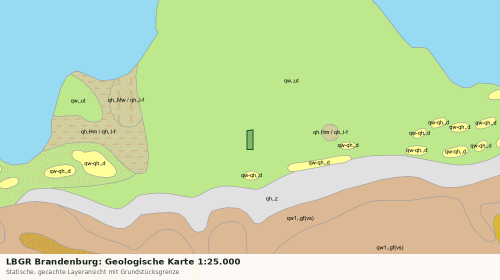 Statische Kartenansicht: LBGR Brandenburg: Geologische Karte 1:25.000