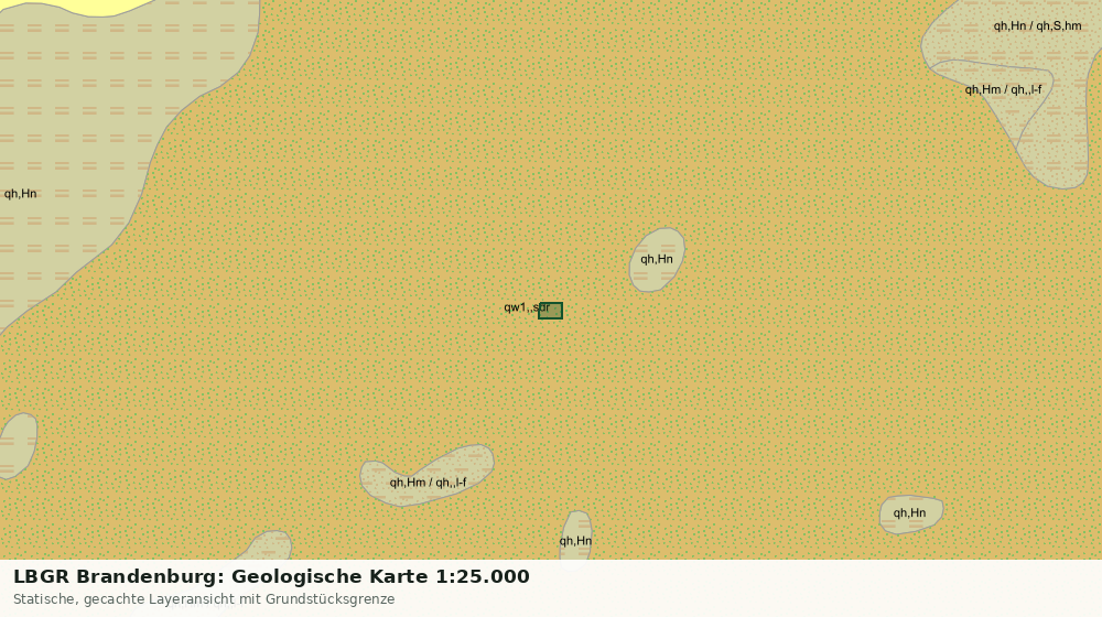 Statische Kartenansicht: LBGR Brandenburg: Geologische Karte 1:25.000