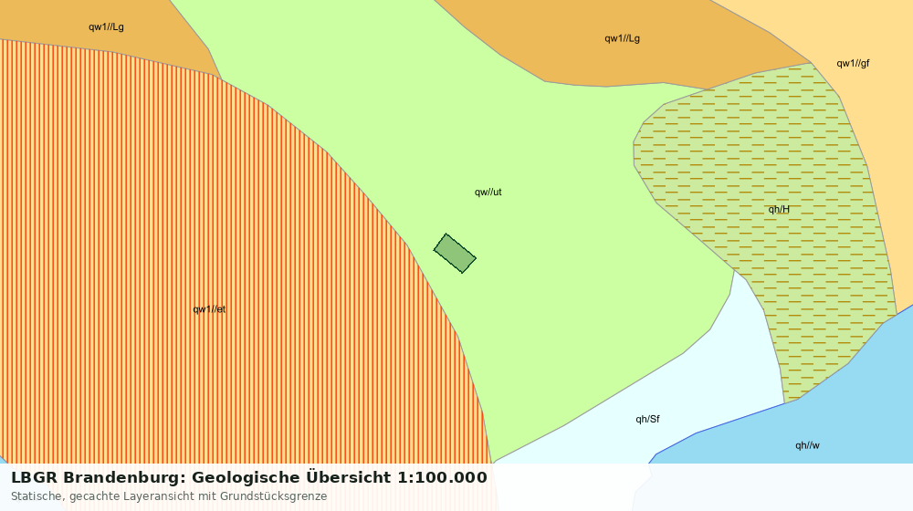 Statische Kartenansicht: LBGR Brandenburg: Geologische Übersicht 1:100.000