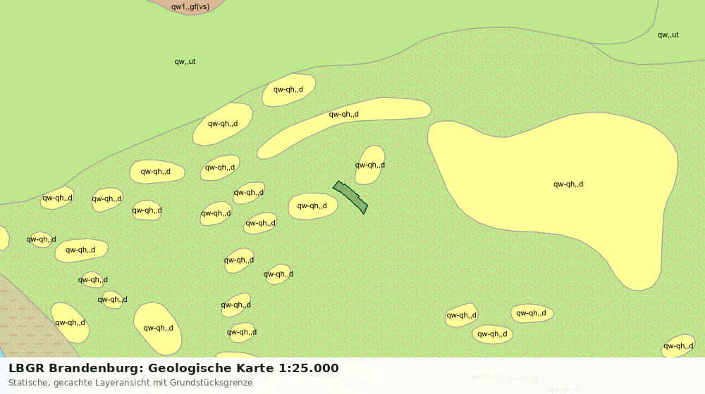 Statische Kartenansicht: LBGR Brandenburg: Geologische Karte 1:25.000