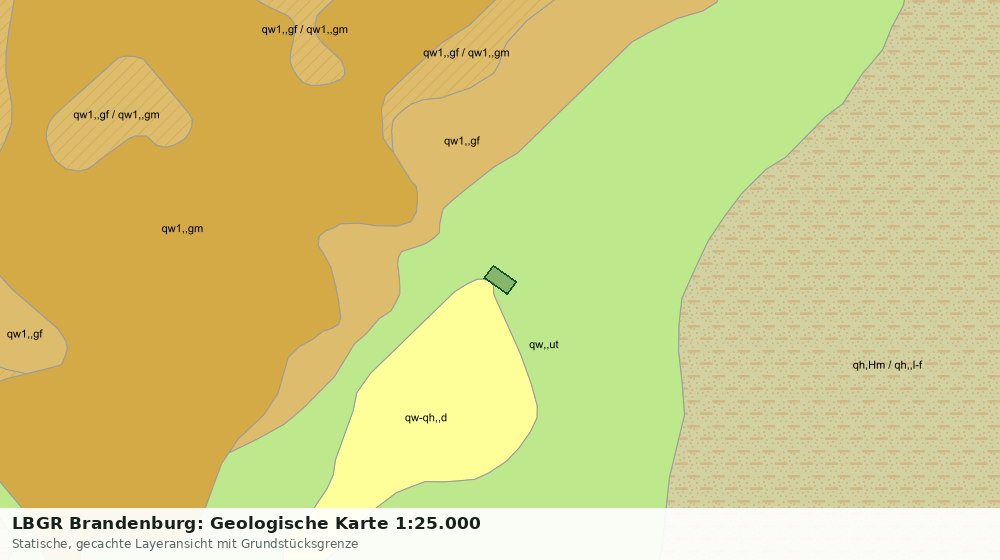 Statische Kartenansicht: LBGR Brandenburg: Geologische Karte 1:25.000