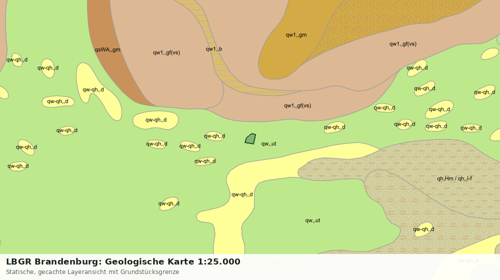 Statische Kartenansicht: LBGR Brandenburg: Geologische Karte 1:25.000