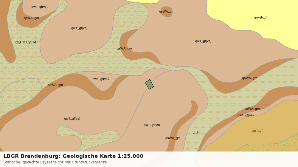 Statische Kartenansicht: LBGR Brandenburg: Geologische Karte 1:25.000
