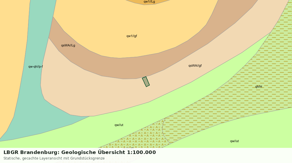 Statische Kartenansicht: LBGR Brandenburg: Geologische Übersicht 1:100.000