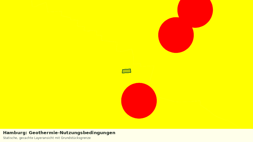Statische Kartenansicht: Hamburg: Geothermie-Nutzungsbedingungen