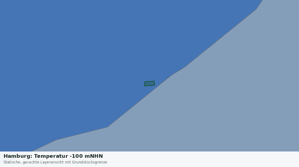 Statische Kartenansicht: Hamburg: Temperatur -100 mNHN
