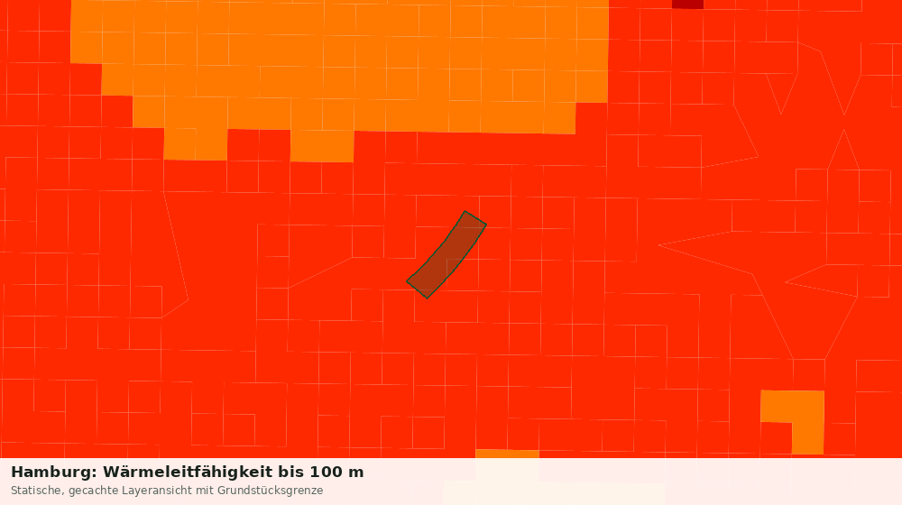 Statische Kartenansicht: Hamburg: Wärmeleitfähigkeit bis 100 m