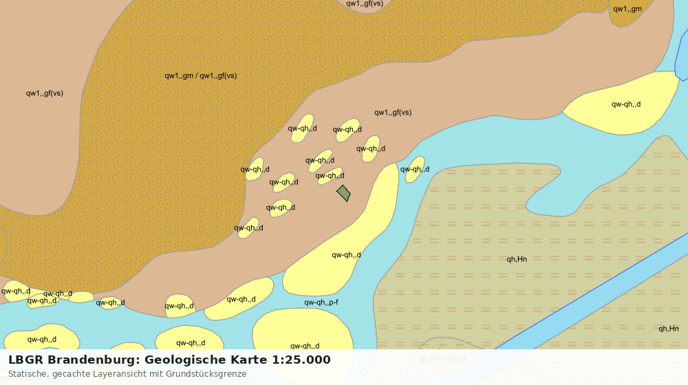 Statische Kartenansicht: LBGR Brandenburg: Geologische Karte 1:25.000