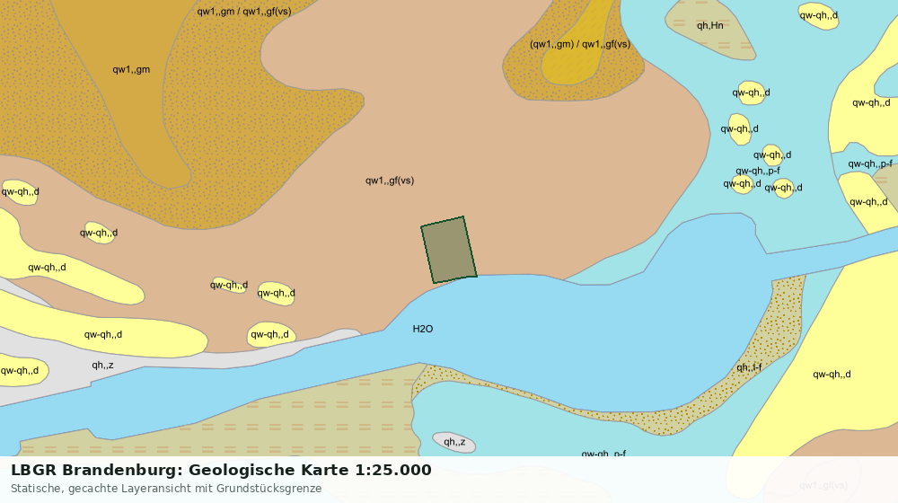 Statische Kartenansicht: LBGR Brandenburg: Geologische Karte 1:25.000