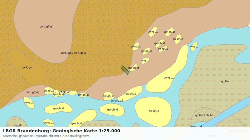 Statische Kartenansicht: LBGR Brandenburg: Geologische Karte 1:25.000