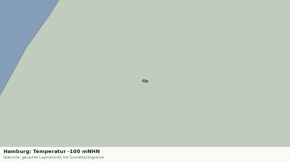Statische Kartenansicht: Hamburg: Temperatur -100 mNHN