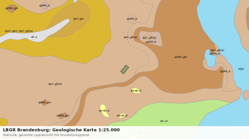 Statische Kartenansicht: LBGR Brandenburg: Geologische Karte 1:25.000