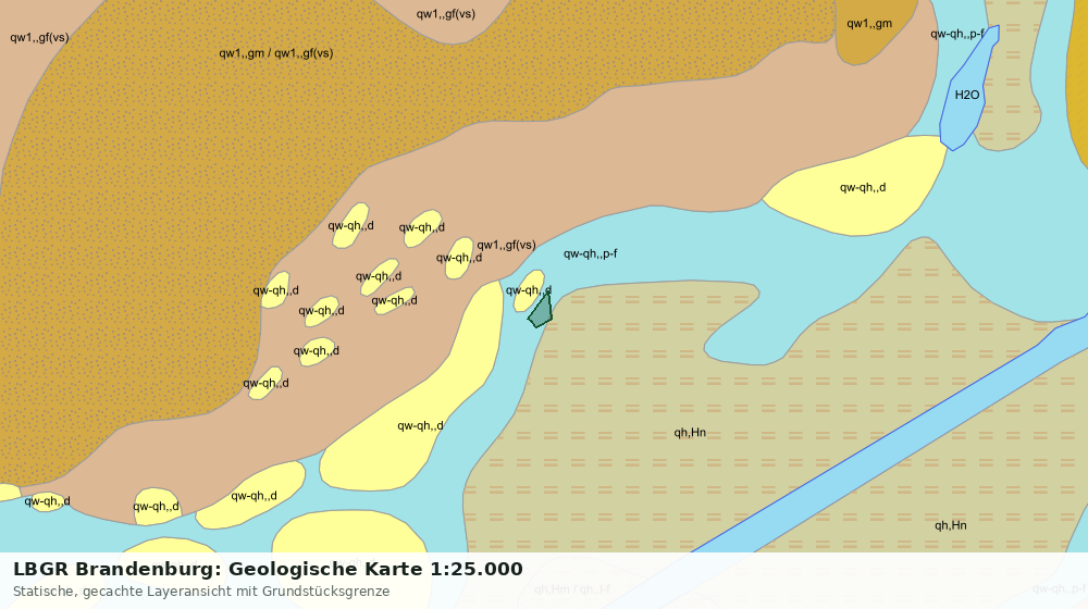 Statische Kartenansicht: LBGR Brandenburg: Geologische Karte 1:25.000