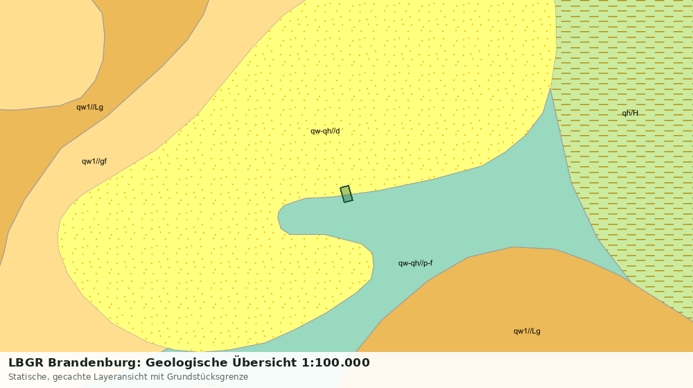 Statische Kartenansicht: LBGR Brandenburg: Geologische Übersicht 1:100.000