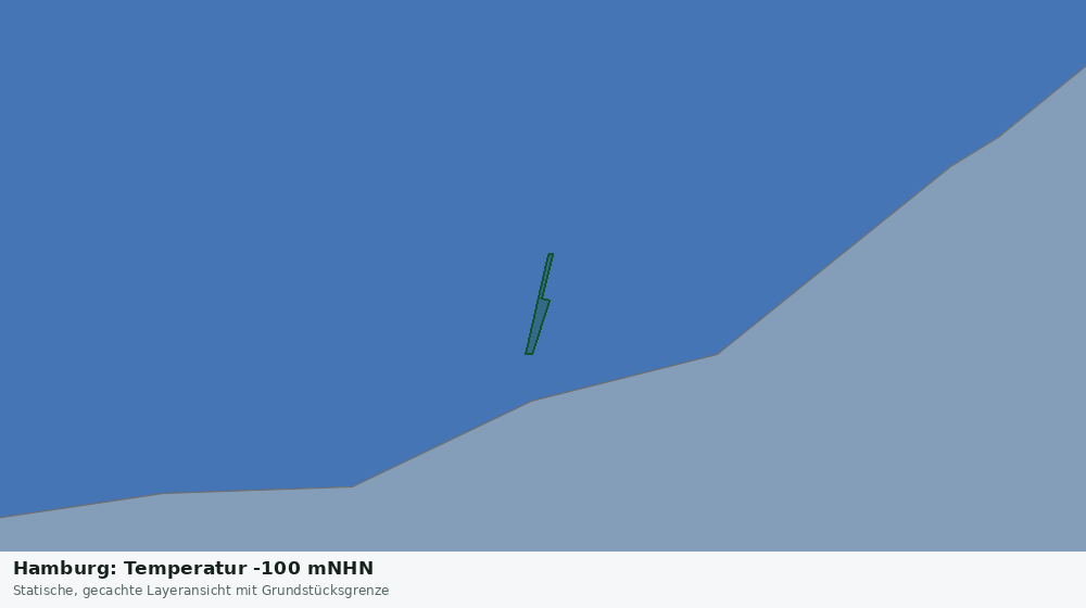 Statische Kartenansicht: Hamburg: Temperatur -100 mNHN