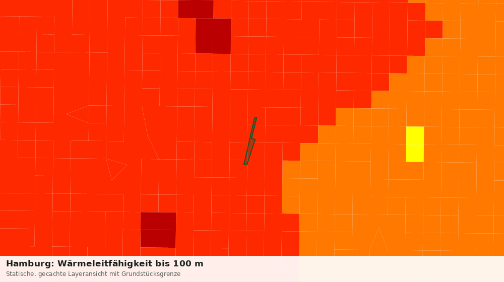 Statische Kartenansicht: Hamburg: Wärmeleitfähigkeit bis 100 m