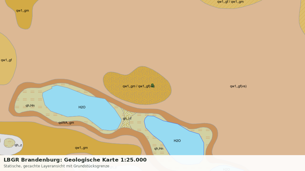 Statische Kartenansicht: LBGR Brandenburg: Geologische Karte 1:25.000