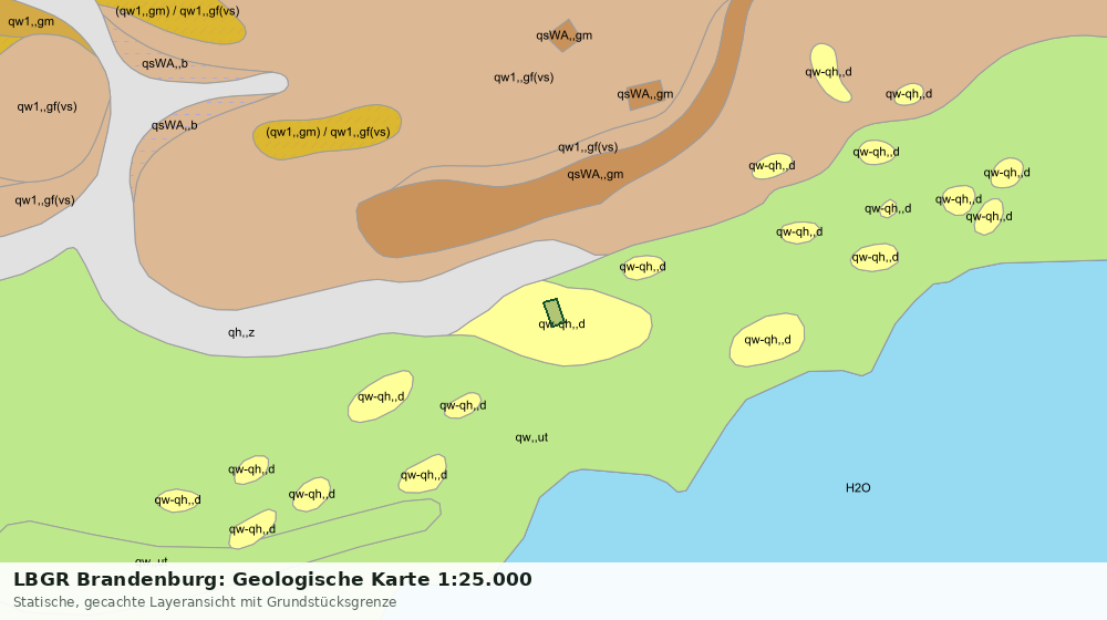 Statische Kartenansicht: LBGR Brandenburg: Geologische Karte 1:25.000