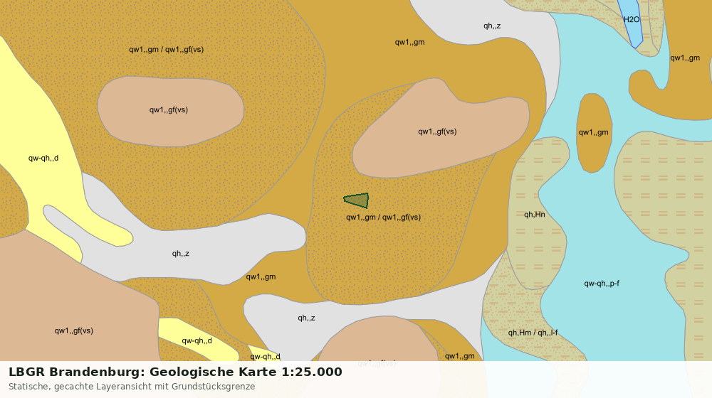 Statische Kartenansicht: LBGR Brandenburg: Geologische Karte 1:25.000