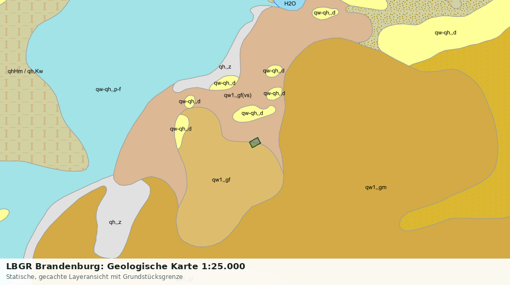 Statische Kartenansicht: LBGR Brandenburg: Geologische Karte 1:25.000