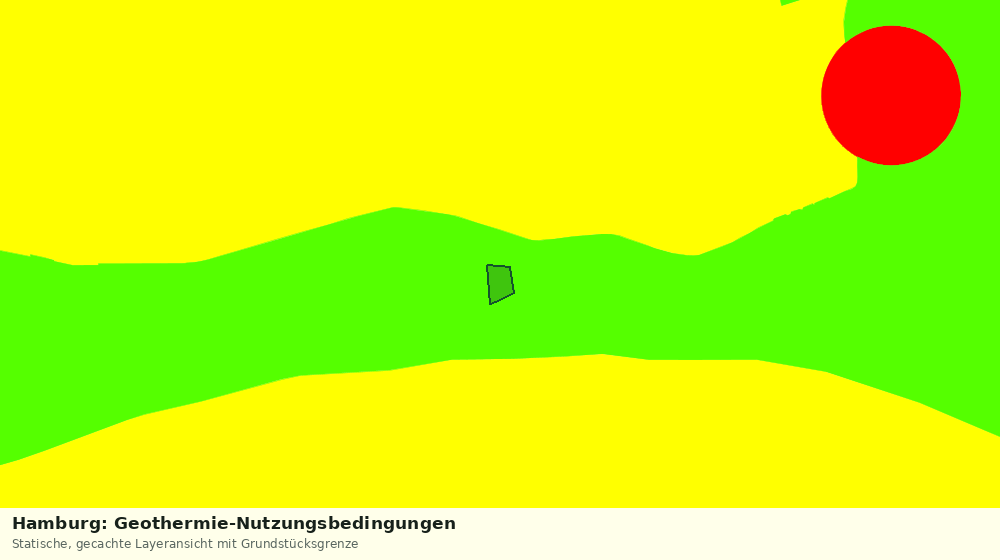 Statische Kartenansicht: Hamburg: Geothermie-Nutzungsbedingungen