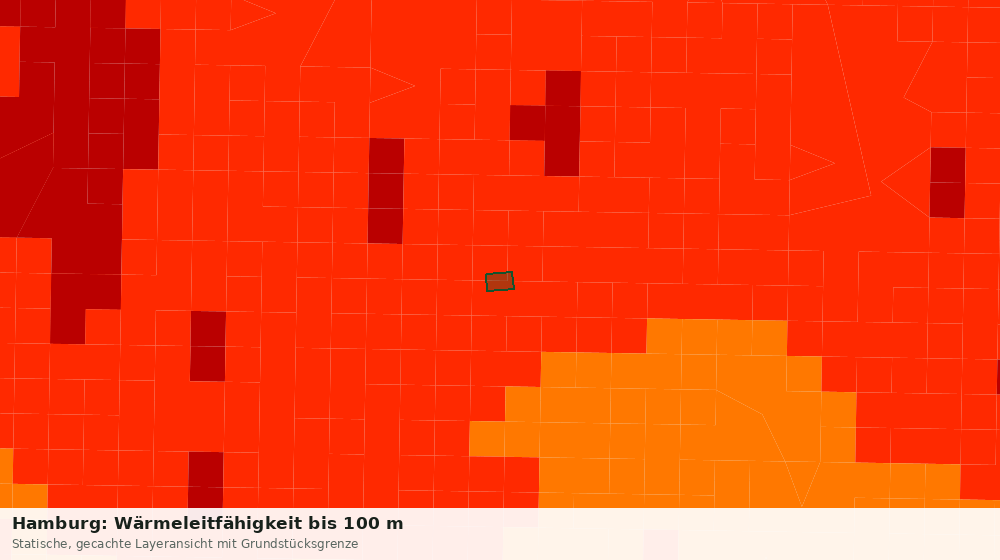 Statische Kartenansicht: Hamburg: Wärmeleitfähigkeit bis 100 m