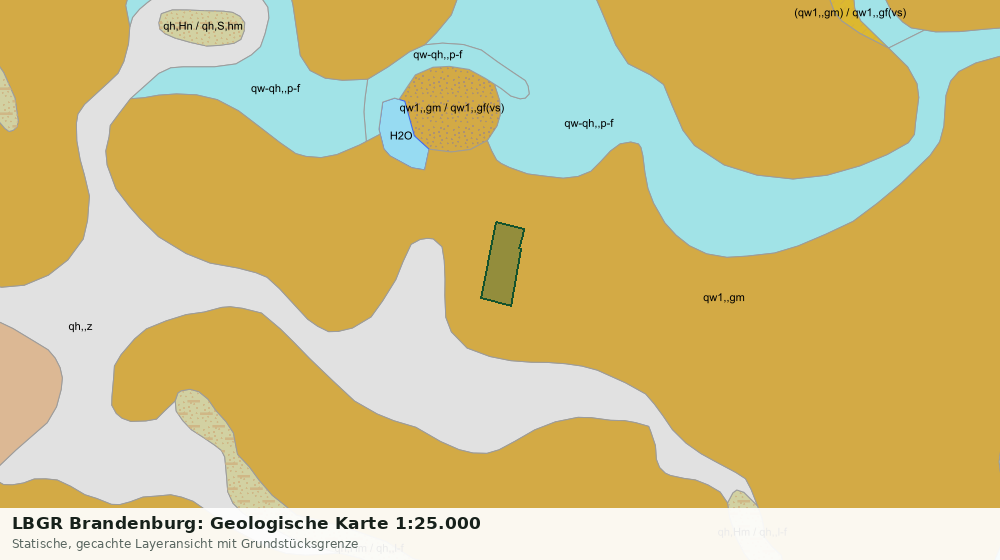Statische Kartenansicht: LBGR Brandenburg: Geologische Karte 1:25.000