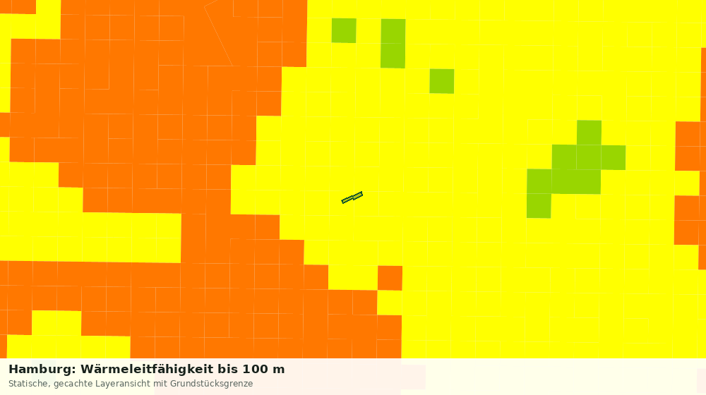 Statische Kartenansicht: Hamburg: Wärmeleitfähigkeit bis 100 m