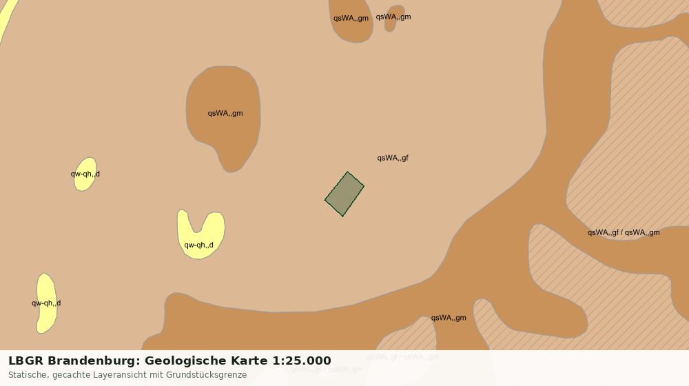 Statische Kartenansicht: LBGR Brandenburg: Geologische Karte 1:25.000