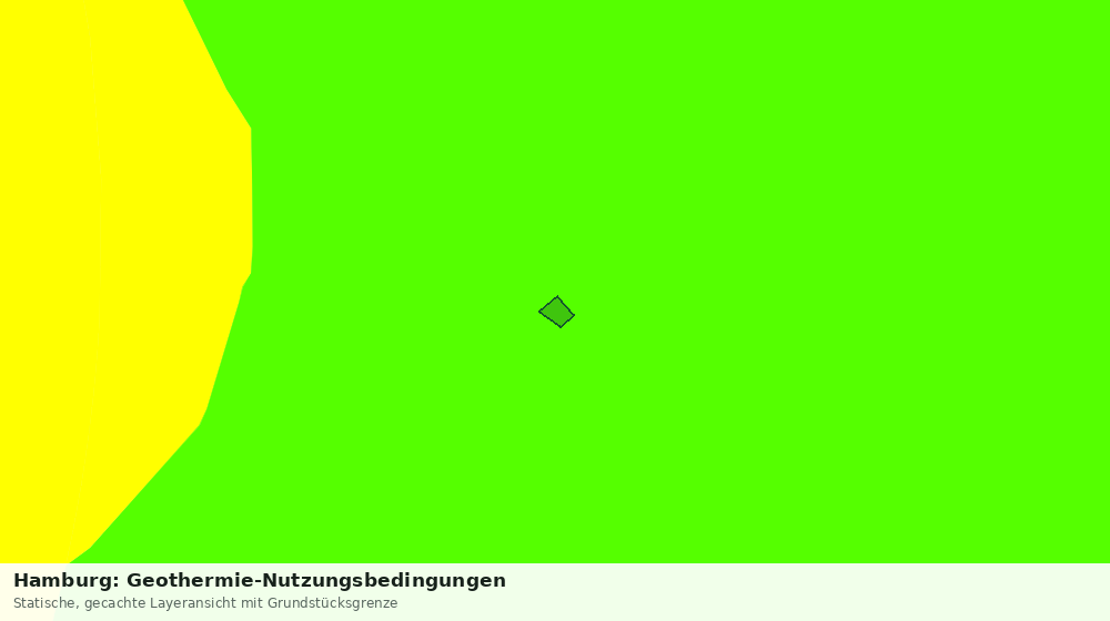 Statische Kartenansicht: Hamburg: Geothermie-Nutzungsbedingungen
