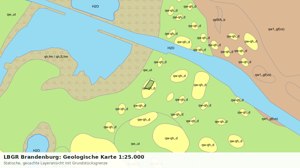 Statische Kartenansicht: LBGR Brandenburg: Geologische Karte 1:25.000