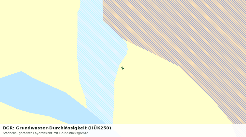 Statische Kartenansicht: BGR: Grundwasser-Durchlässigkeit (HÜK250)