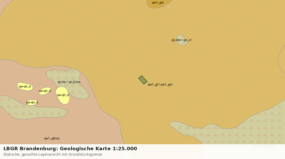 Statische Kartenansicht: LBGR Brandenburg: Geologische Karte 1:25.000