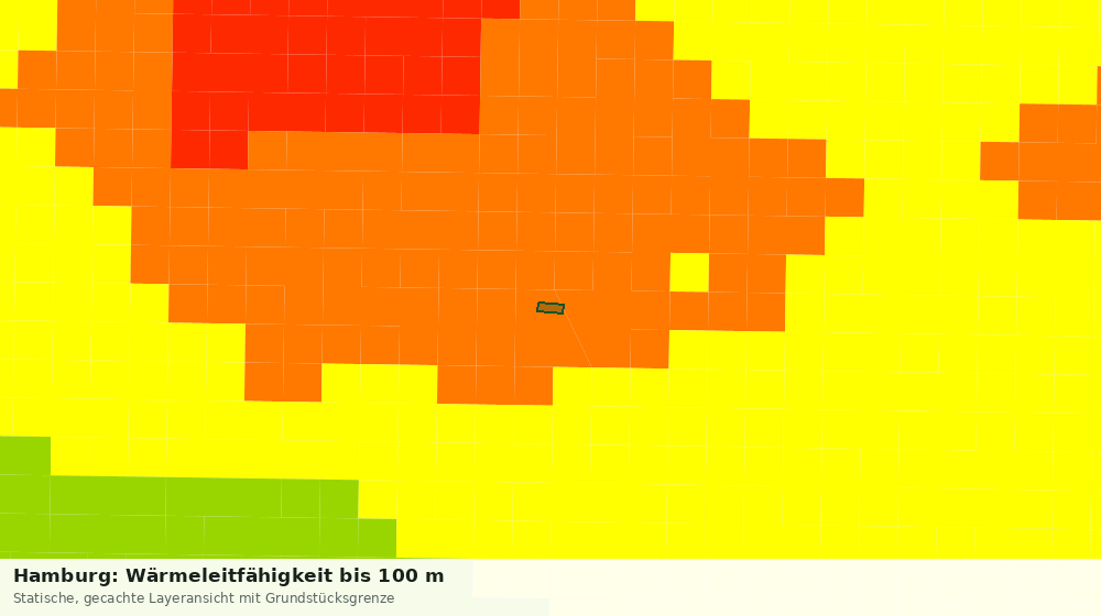Statische Kartenansicht: Hamburg: Wärmeleitfähigkeit bis 100 m