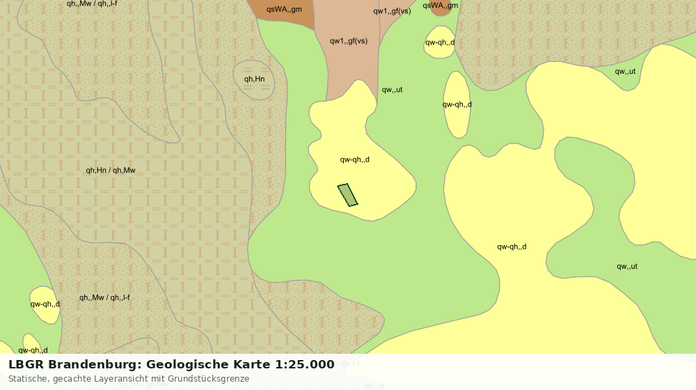 Statische Kartenansicht: LBGR Brandenburg: Geologische Karte 1:25.000